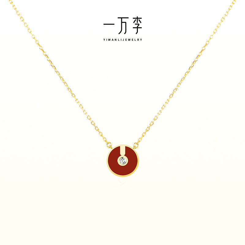 ten thousand Li on top sign enamel necklace light extravagant and small crowdlock bone neck chain new 2023 Burst Pendant New Year Gift-Taobao