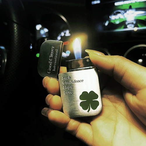 Надувной счастливый клевер, металлическая зажигалка