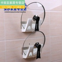 Kitchen household with adjustable punch-free pot frame hanging wall-mounted frame multi-functional scaling deck shelf