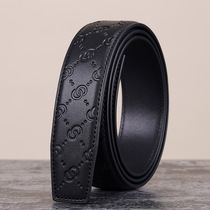Heilan Home Official Flagship Store Headless Belt Strip Automatic Buckle Mens Belt Genuine Leather Mens Belt Without Scalp