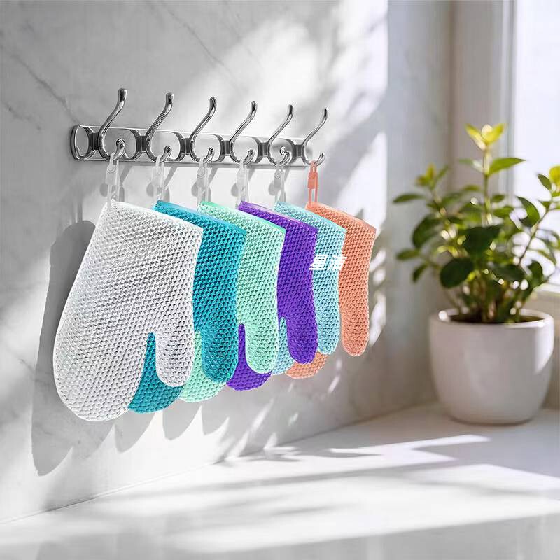   Korean Tpu Exfoliating Gloves, Honeycomb Mesh Dead Skin Remover, Bath Essential, Dual-Purpose Face and Back Scrubbing Towel