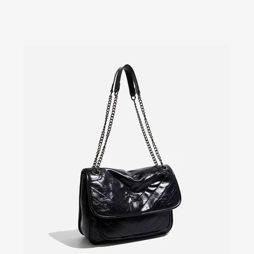 Небольшая сумка через плечо, вместительная и большая цепь, в стиле Шанель, на цепочке