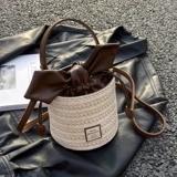 Соломенная сумка через плечо, плетеная сумка на одно плечо