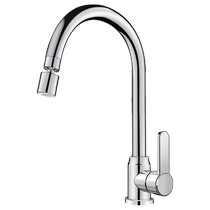 Baihan all-copper kitchen faucet hot and cold household sink vegetable washing basin wash basin rotating single cold splash-proof