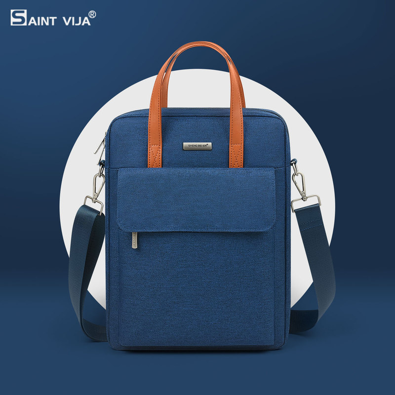 Shengweijia 2026 New Business Laptop Bag 14inch Vertical Briefcase Unisex Commuter Niche Shoulder Crossbody Bag Suitable for 16inch Huawei Apple Lenovo Xiaomi Asus