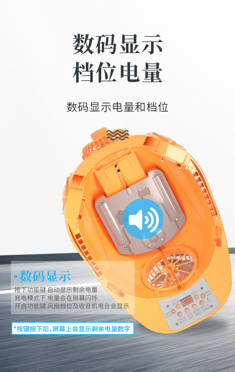 Фанаты Cap 太阳能带风扇的安全帽内置空调制冷工地防晒充电帽子男防雨续航