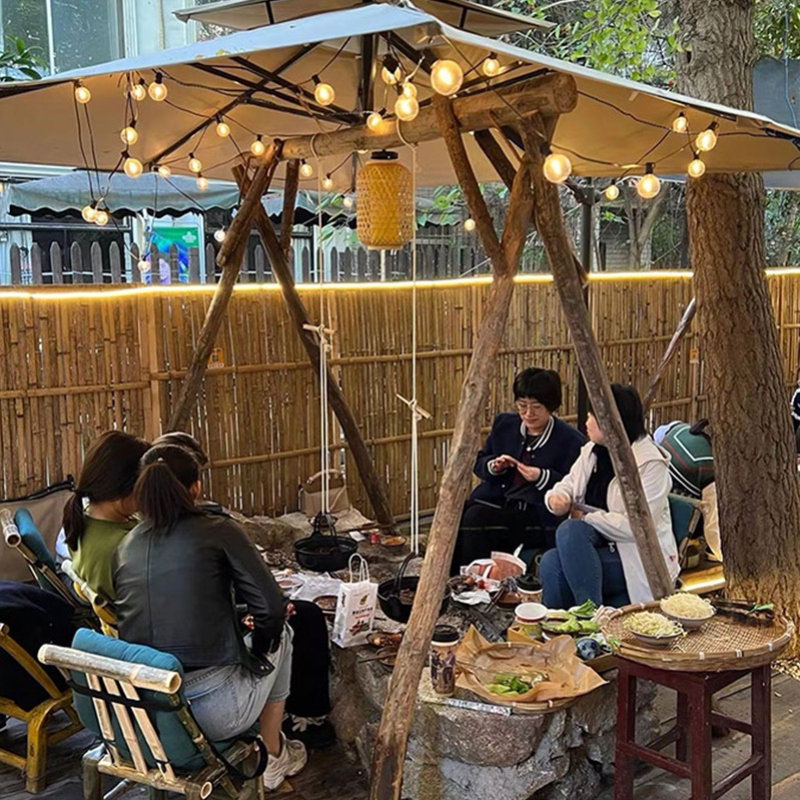 Special Cast Iron Pot for Hanging Stove Hot Pot, Dual-Purpose Pot for Clear Soup, Hot Pot Restaurant, Camping Base, Specialty Dining Use Hanging Pot