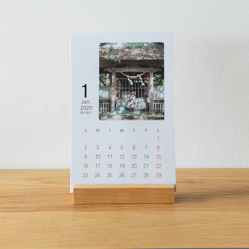 2022 photo wooden frame creative desk calendar baby DIY calendar custom company graduation photo 2021 calendar rack production