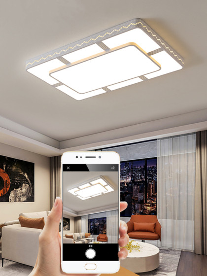 Living Room Lamp, Modern, Simple and Elegant, Led Ceiling Lamp, New Model for Home Use, Bedroom Main Light, Zhongshan Lighting Fixtures, Whole House Package