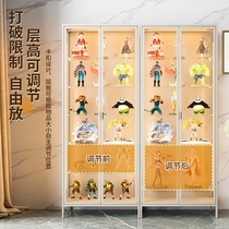 Hand-made display cabinet with lighted glass cabinet transparent Lego display cabinet model household display cabinet toy display rack cabinet