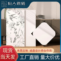 Pure white soft light brick style toilet oatmeal tile Tile Kitchen Wall Brick Toilet bathroom Bathroom Floor Tiles 400
