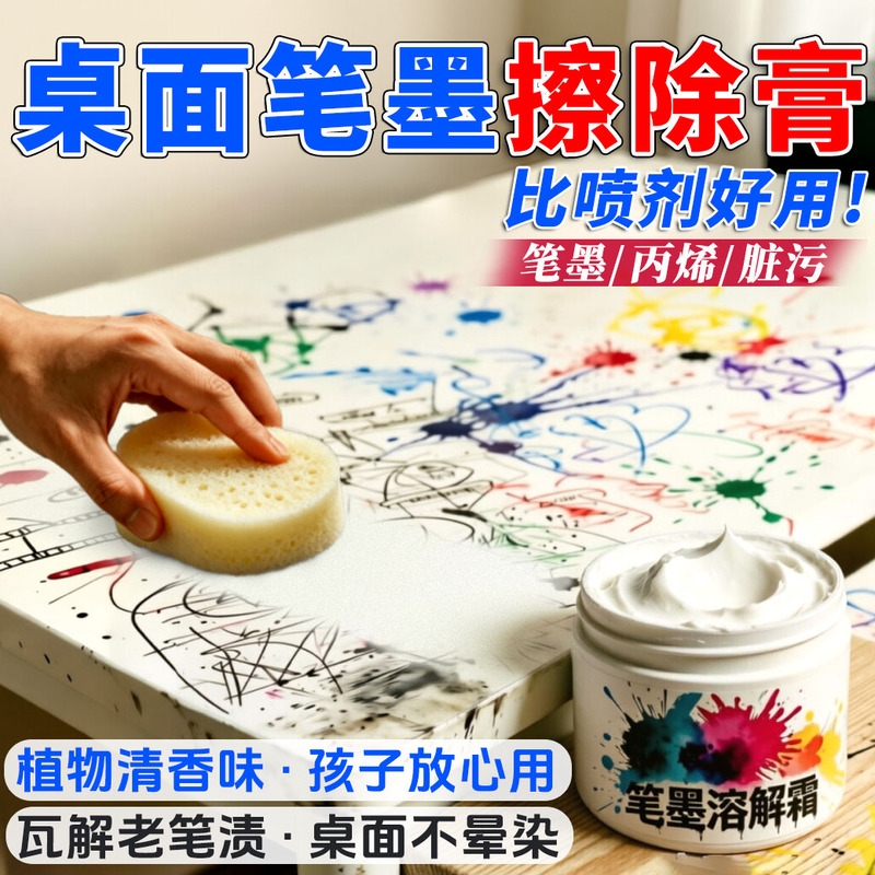 Desk and Chair Surface Cleaner, Desk Marker Remover, Watercolor Pen Stain Remover, Ikea Limon White Table J6