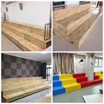 Music classroom chorus steps removable folding three- or four-layer solid wood telescopic choir podium stage instrument table