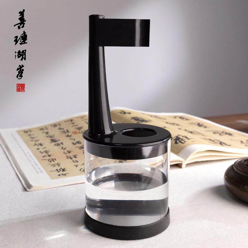 Brush-free brush pen holder writing brush hanging brief about modern creative small swinging piece pen hang new Chinese style room 4-treasure Moisturizing Calligraphy-Taobao
