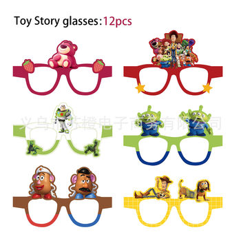 Toy story theme party paper glasses children's fun paper glasses frame party decoration