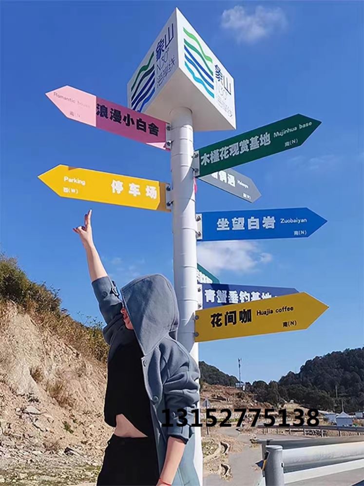 Creative Outdoor Guide Signs Direction Signs Vertical Scenic Spots Guide Card Neighborhood Park Finger road signs Traffic Signs-Taobao