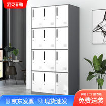 Rockefeller Locker Iron Cabinet Locker Staff Cabinet Bag Storage Cabinet Shoe Cabinet Gray Set White Twelve Door Locker