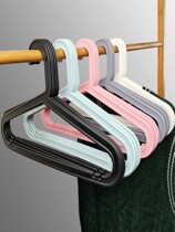 Traceless simple non-slip black and white plastic clothes hanger home drying clothes hanger thick wide shoulder dry and wet dual-use balcony