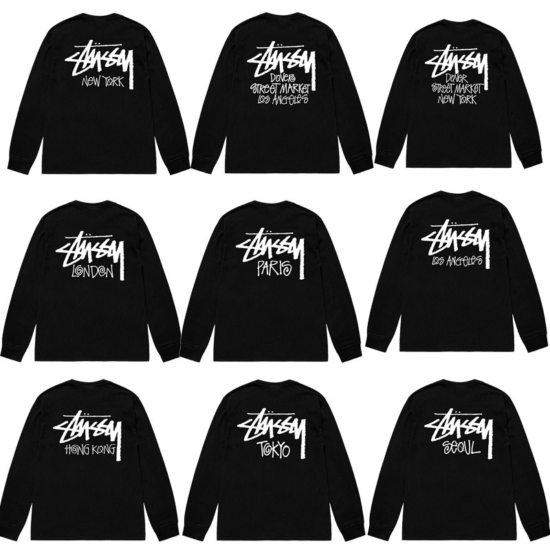 Upper Garment American City Limited Edition Classic Letter Long-Sleeve T-Shirt Unisex Loose Base Shirt