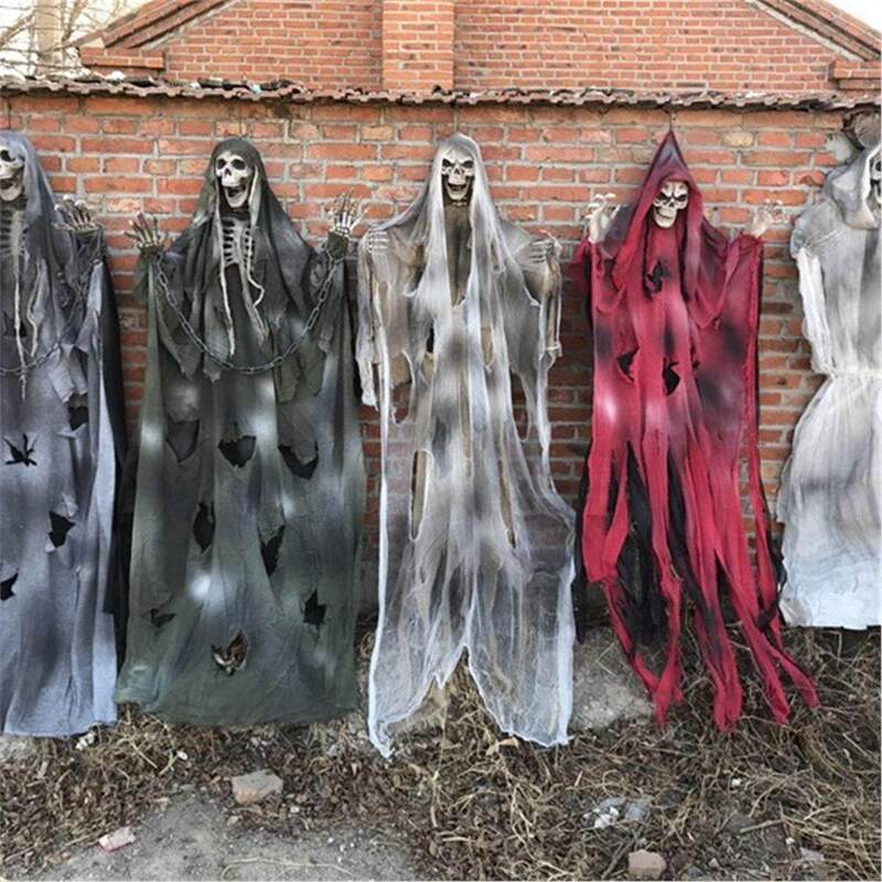 Halloween Bar Haunted House Escape Room Decoration Props: Glowing Mummy, Screaming Ghost, Scary Hanging Ghost Halloween Bar Haunted House Escape Room Decoration Props: Glowing Mummy, Screaming Ghost, Scary Hanging Ghost