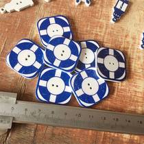 Precision Painted Navigation Series Wooden Button Sailing Li