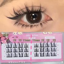 Girl group photogenic Barbie eyelashes single cluster false eyelashes airy comic little devil cross V-shaped thick natural curls