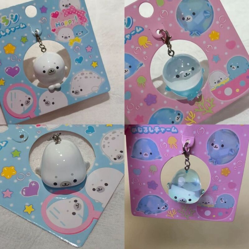 LAOSHU Cute Seal Pendant Glow-In-The-Dark Student Keychain Adorable Girly Backpack Charm Cute ins Style LAOSHU Cute Seal Pendant Glow-In-The-Dark Student Keychain Adorable Girly Backpack Charm Cute ins Style