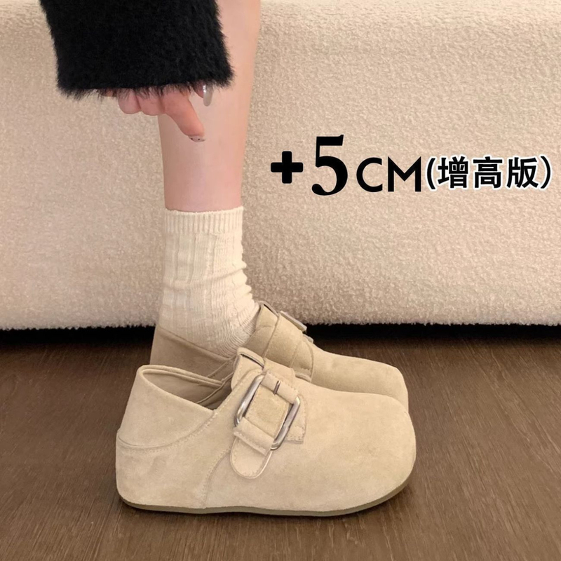 Thick-Soled Height-Increasing Birkenstock Shoes for Women, 2026 Autumn New Style, Two-Wear Retro Casual Slip-On Birkenstock Shoes