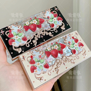 Палетка теней Flowerknows Strawberry Cocoa — Snowcap Iced Latte / Sweetheart Kalori, компактная