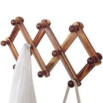 Wall Mount Coat Rack Folding Clothes Rack Wooden Accordion