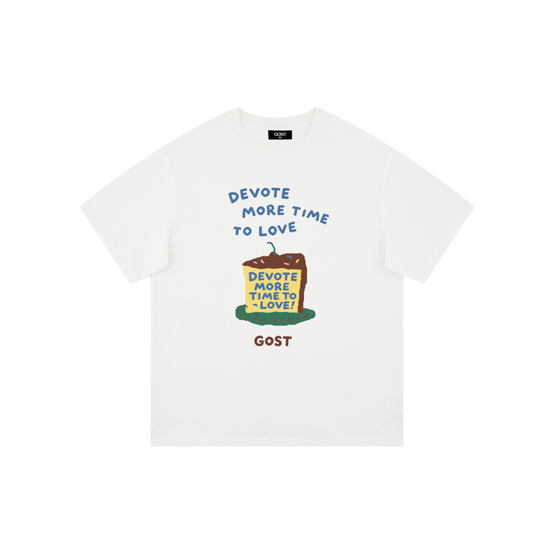 Gost【Wang Linkai's Style】Trendy Brand Fun Little Cake Loose and Versatile T-Shirt Short Sleeve Unisex Couple T-Shirt Gost【Wang Linkai's Style】Trendy Brand Fun Little Cake Loose and Versatile T-Shirt Short Sleeve Unisex Couple T-Shirt