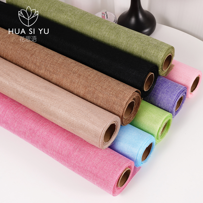 Natural Colored Linen Wrapping Paper, Linen Cloth, Flower Bouquet, Cotton and Linen Flower Wrapping Mesh, Handmade DIY Floral Art, Flower Shop Materials