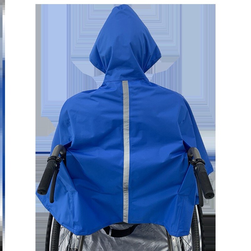 Special Raincoat for Manual and Electric Wheelchairs, Enlarged and Thickened, Waterproof and Windproof, Rain Cover for Elderly and Disabled People