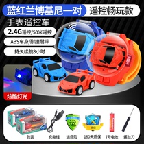 Watch remote control car black technology electric mini alloy racing car childrens toys girls boys birthday gifts