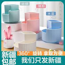 Xinjiang rotary containing box desktop pen holder Inwind multifunctional cosmetic containing box swivel containing cylinder