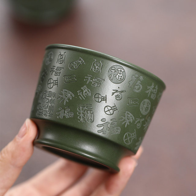 Purely handmade Yixing purple sand Baifu master cup single cup high-end tea tasting Kung Fu tea set for personal use