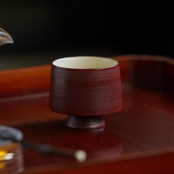 Hawthorn Red Powder Inspires High-Quality Tea Tasting, Master Cup, Single Cup, Household Ceramic Kung Fu Small Tea Cup, Tea Saucer