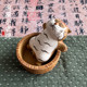 High-end handmade purple clay bathing little tiger tea pet tea table ornaments can be used to grow tea and play tea sets desktop decorations