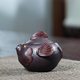 Yixing purple clay pot original mineral purple mud mouth fish hand grasping pot teapot household kung fu tea set