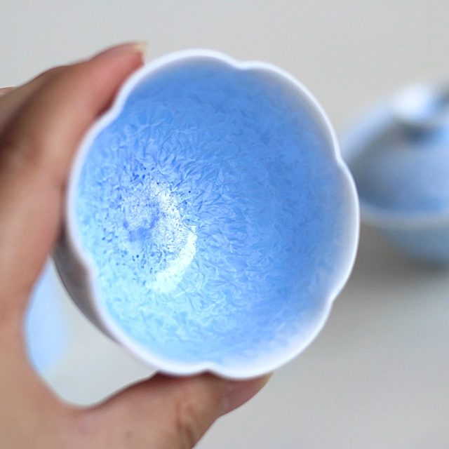 Ice flower crystal glaze tea cup master tea cup for men and women personal high-end ceramic tea tasting single cup Kung Fu tea set