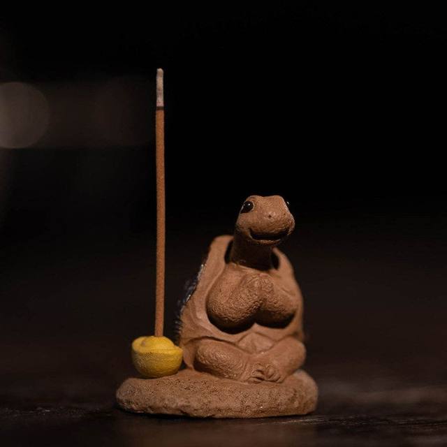 Purple sand tea pet turtle handmade creative tea ceremony accessories tea table tea play ceramic purple sand boutique fortune string incense insert