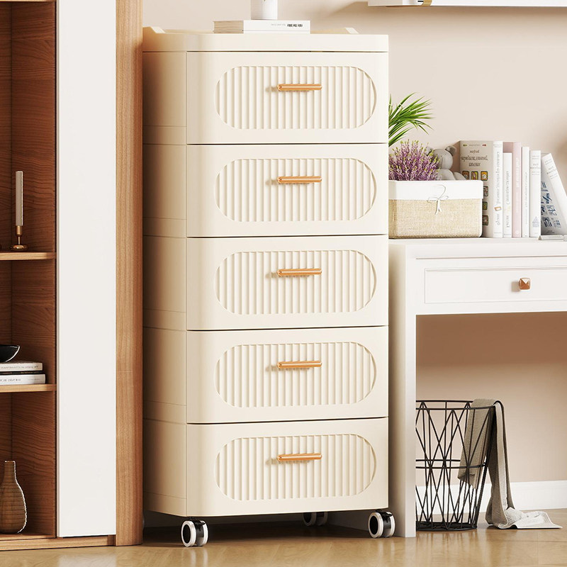 Drawer-Type Storage Cabinet, Multi-Layer Storage for Bedroom, Household Storage Rack, Five-Drawer Chest, Small Wardrobe, Living Room Bedside Mobile Cabinet