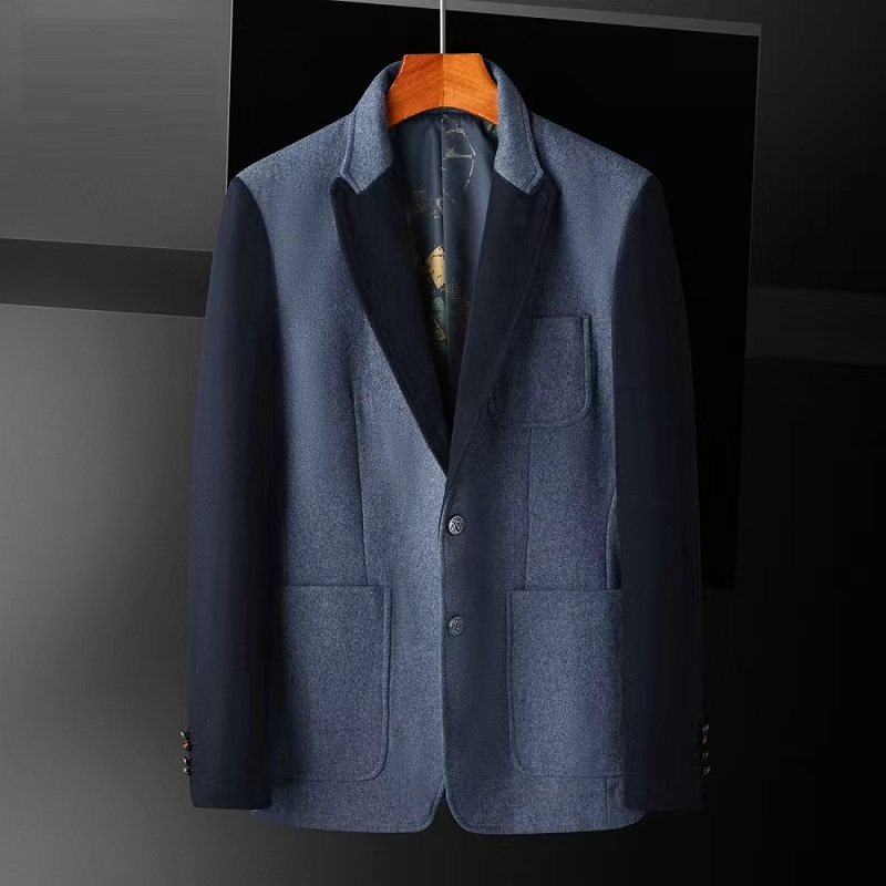 【 品牌撤柜库存】秋冬羊毛大衣男绅士风衣外套羊毛呢子休闲西服