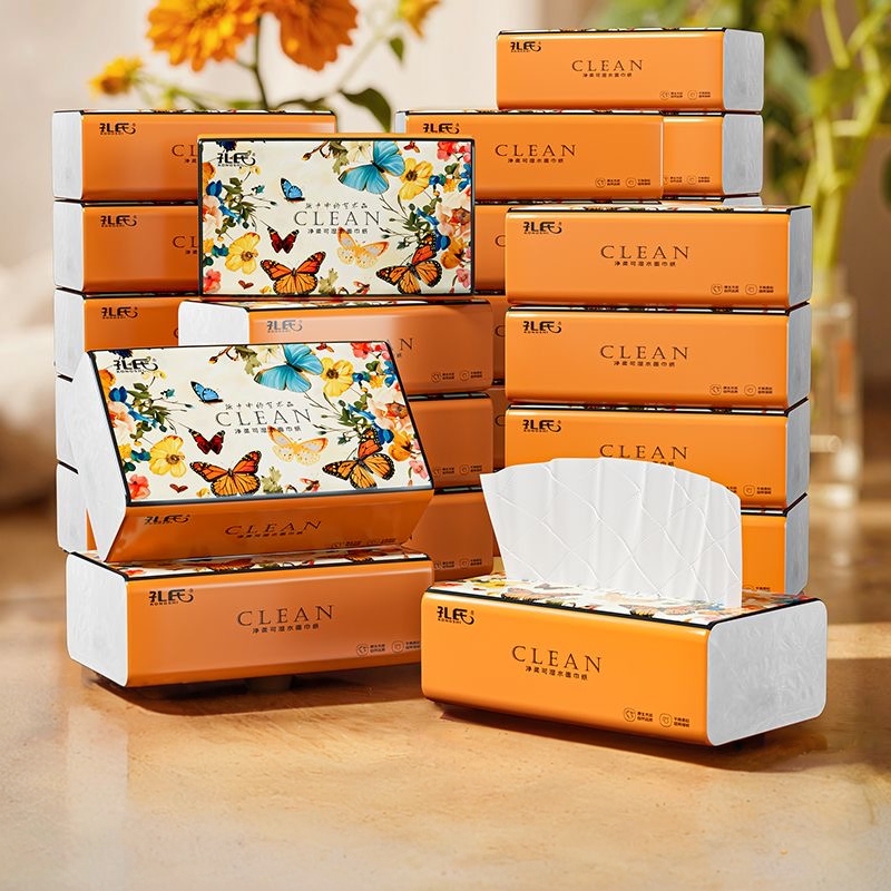 Water-Resistant Natural Wood Pulp Extractable Paper Towels, Household Napkins, Toilet Paper, Hand Wipes, Facial Tissues, One Cent Per Pack