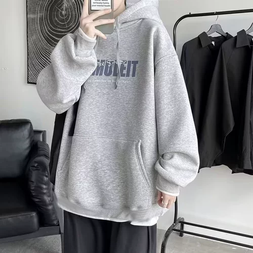 Трендовая удерживающая тепло демисезонная толстовка с капюшоном для школьников, в американском стиле, оверсайз