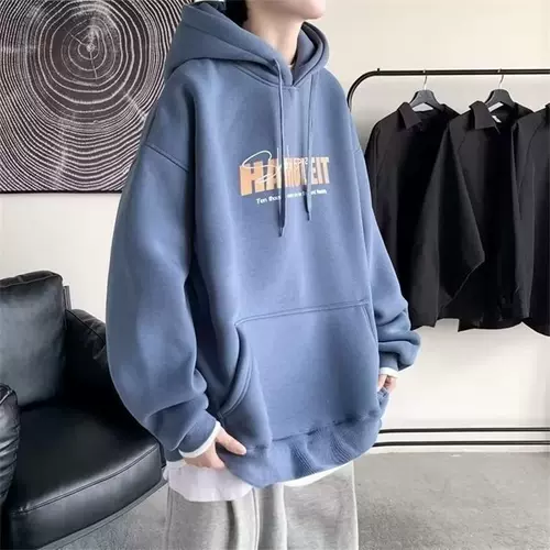 Трендовая удерживающая тепло демисезонная толстовка с капюшоном для школьников, в американском стиле, оверсайз