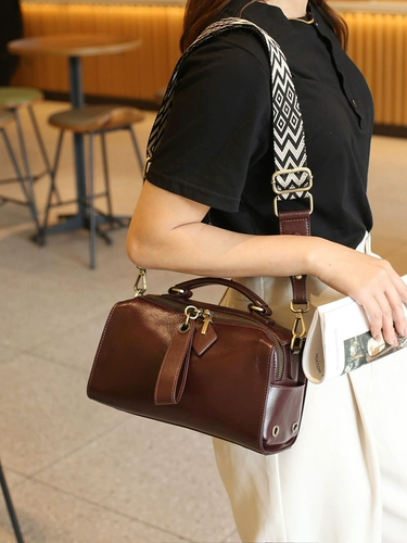 Демисезонная ретро универсальная сумка через плечо, кожаная сумка на одно плечо, коллекция 2023, воловья кожа