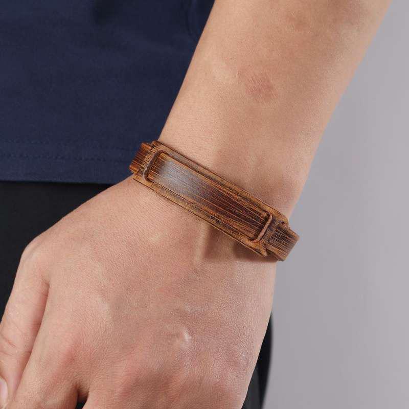 European and American Retro Bracelet Jewelry, Leather Bracelet, Punk Style Cowhide Bracelet, Couple's Gift for Boyfriend