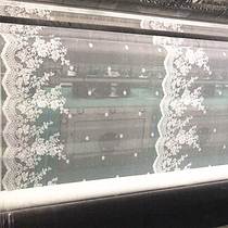 Korean white 4-row flower window screen small floral warp knitted lace mosquito net curtain curtain fabric tablecloth bed curtain door curtain