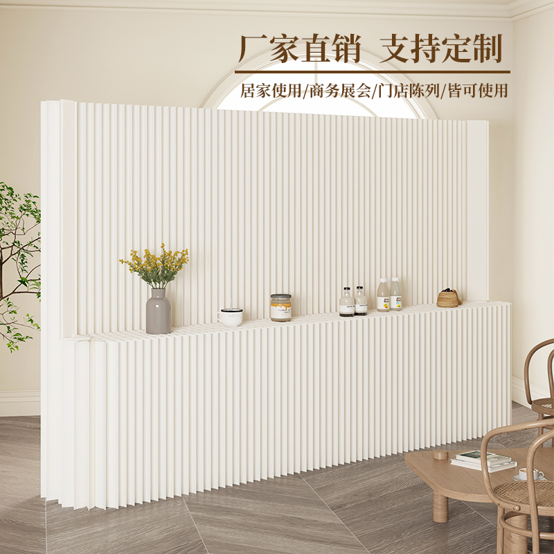 Foldable Movable Storage Rack Display Stand That Can Be Used as a Screen Partition for Office, Home, and Commercial Decoration Foldable Movable Storage Rack Display Stand That Can Be Used as a Screen Partition for Office, Home, and Commercial Decoration